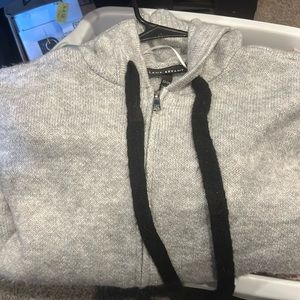 Lane Bryant Silver Gittery Full Zip Sweater Plus Size